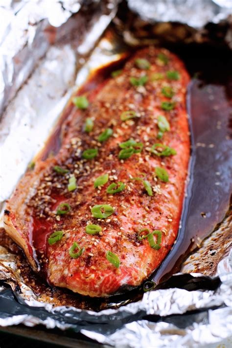 Sesame Ginger Baked Salmon in Foil Recipe | Little Spice Jar