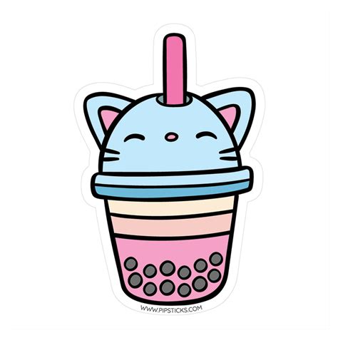 Boba Kitty Vinyl Sticker