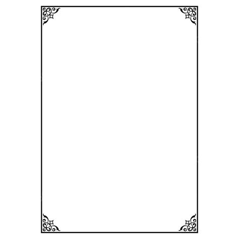 Black A4 Border Corner Frame, Black Border, Borders, Frames PNG Transparent Clipart Image and ...