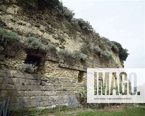 Magna Graecia. Italy, Cumae. Greek colony founded in 8th century BC. Walls of the city. Magna