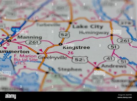 Kingstree on a map hi-res stock photography and images - Alamy