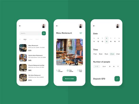 Book a table Reservation App Concept | Mobile app design inspiration ...