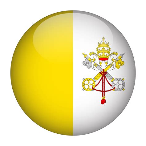 Vatican City 3D Rounded Flag with Transparent Background 15272154 PNG