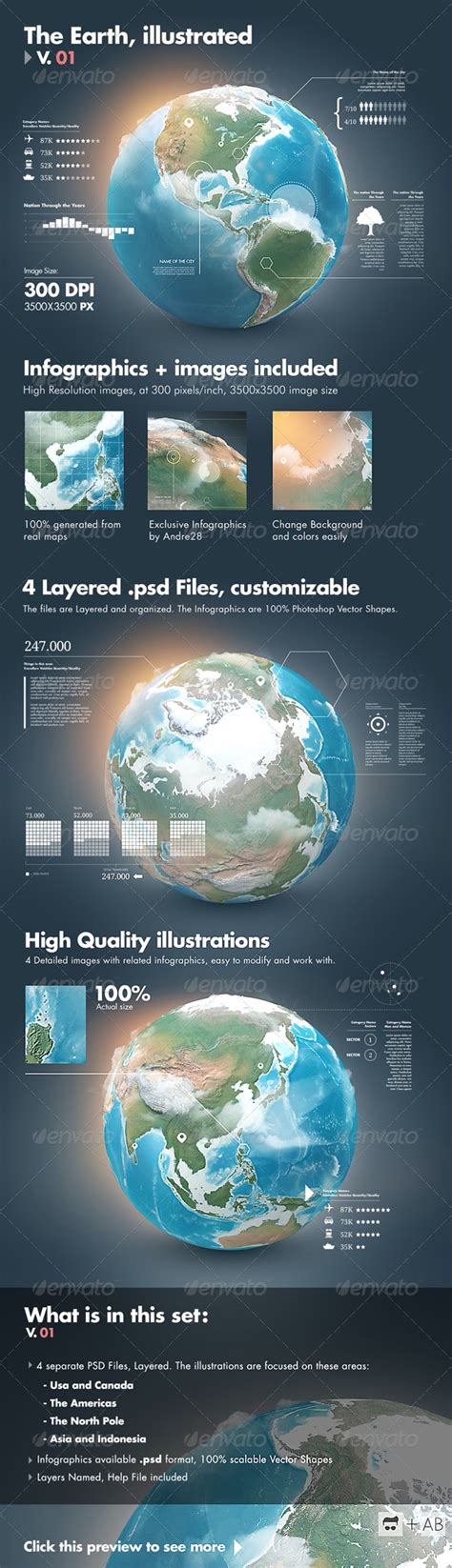 Earth Illustrations and Infographics - V1, Infographics | GraphicRiver