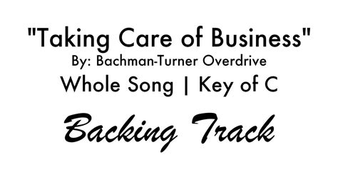 Taking Care of Business – Backing Track | Whole Song - YouTube