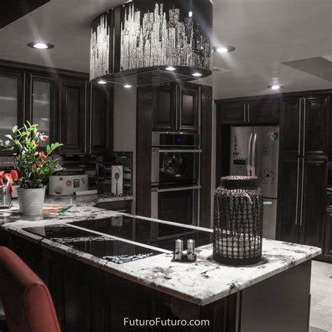 34" Murano New York LED Island Range Hood |Breathtakingly beautiful, the “Murano Collection ...