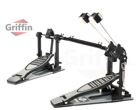 Deluxe Double Kick Drum Pedal for Bass Drum by Griffin | Twin Set Foot ...