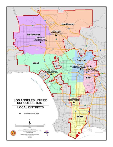 LA county district map - Los Angeles county district map (California - USA)