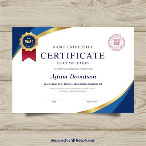 Free Vector | Elegant certificate template