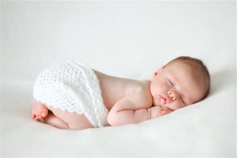 Sleeping newborn baby stock image. Image of innocent - 59033149