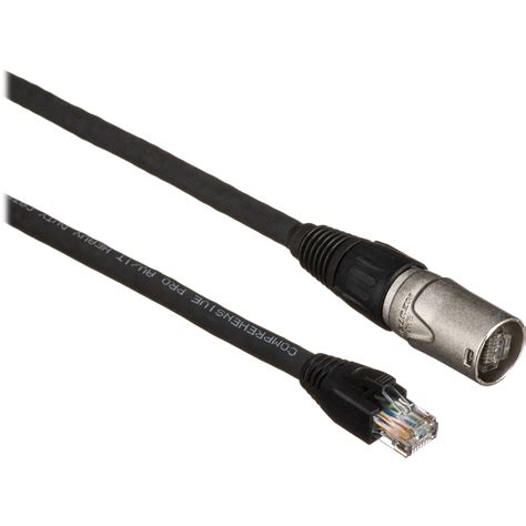 Comprehensive Pro AV/IT CAT6 Ethercon to RJ-45 CAT6-15PROBLK-ER