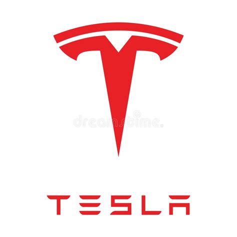 Tesla Logo Editorial Illustrative on White Background Editorial Photo ...