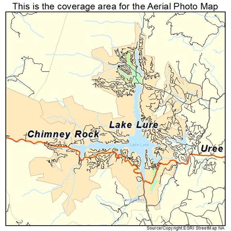 Aerial Photography Map of Lake Lure, NC North Carolina