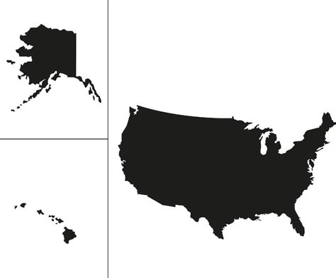 Premium Vector | Silhouette isometric america usa map