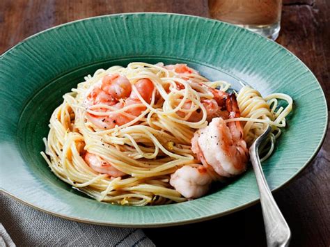 Lemon Pasta with Roasted Shrimp Recipe | Ina Garten | Food Network