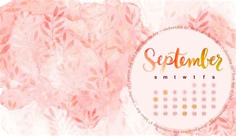 September Unique 2018 Wallpaper | 2018 wallpaper, September wallpaper, Calendar desktop