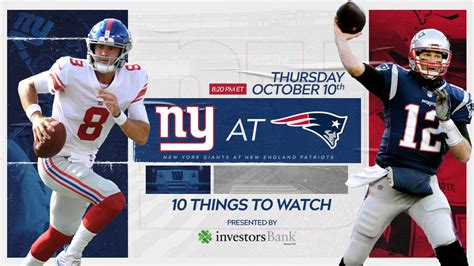 Giants vs. Patriots: 10 Things to Watch