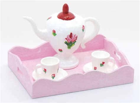 1:12 Tea Set with Tea Tray Kit NEW! | Stewart Dollhouse Creations