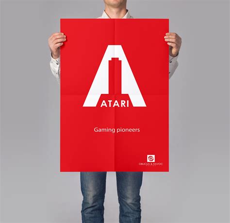 Modern Atari Rebranding Minimalist Poster Example - Venngage Poster Examples