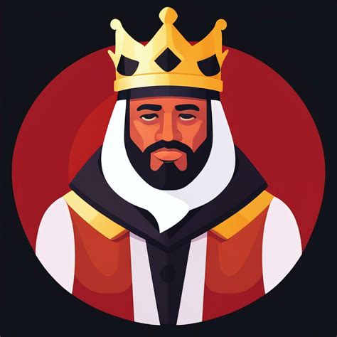 AI generated King Avatar Gamer Icon Clip Art Sticker Decoration Simple Background 34874618 Stock ...