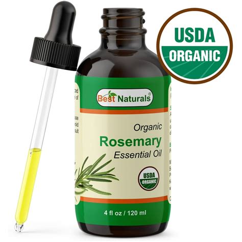 Best Naturals, Organic Rosemary Essential Oil, Aromatherapy, 4oz ...