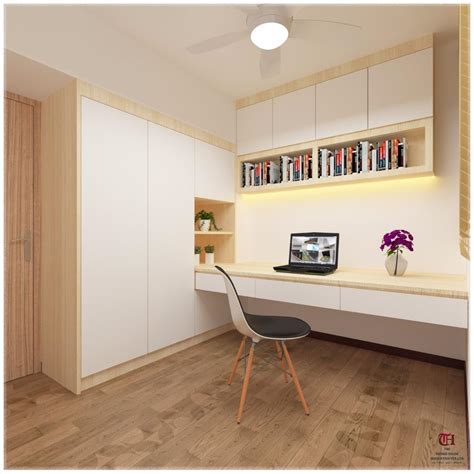 Wardrobe with book shelves and study table. Space saving, Furniture & Home Living, Furniture ...