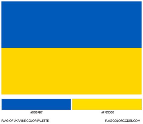 Ukraine flag color codes