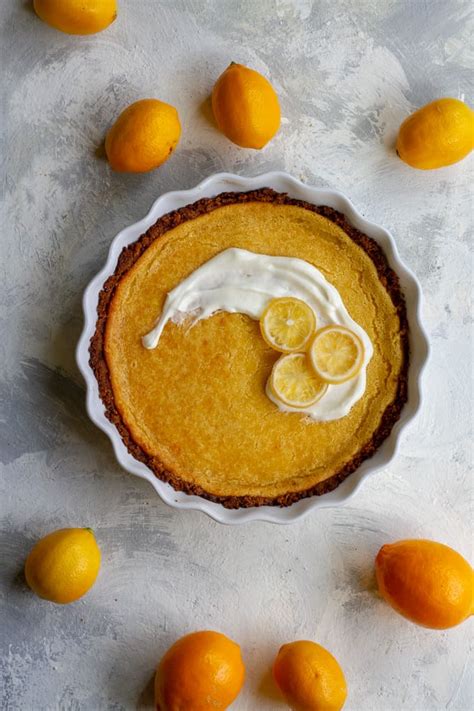 Meyer Lemon Pie with Whole Meyer Lemons - Champagne Tastes®