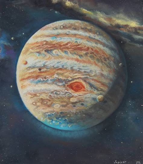 Jupiter planet Drawing by Victoria Polshina | Saatchi Art