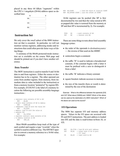 Intrl 8086 instruction set | PDF