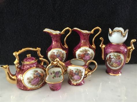 Limoges Porcelain Antique Set Miniatures Collection. - Etsy | Porcelain art, Art nouveau ...