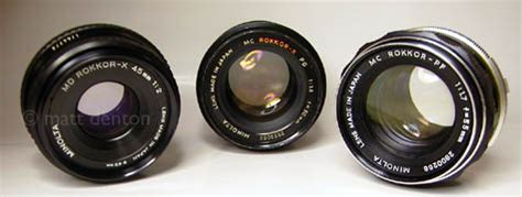 Minolta Lenses 2 - Matt's Classic Cameras