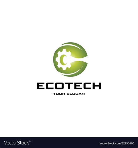 Eco tech logo Royalty Free Vector Image - VectorStock