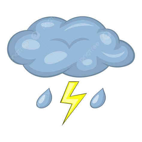 Thunderstorm Cartoon Vector Hd PNG Images, Thunderstorm Icon Cartoon Style, Style Icons, Cartoon ...