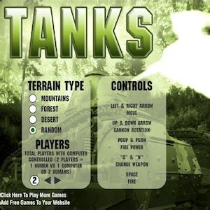 Tanks Multiplayer (For 1 to 5 Players) - No Flash Game