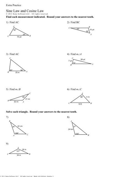 Law Of Cosines Worksheet – Pro Worksheet