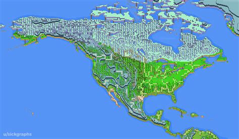 Elevation Map Of North America - Large World Map