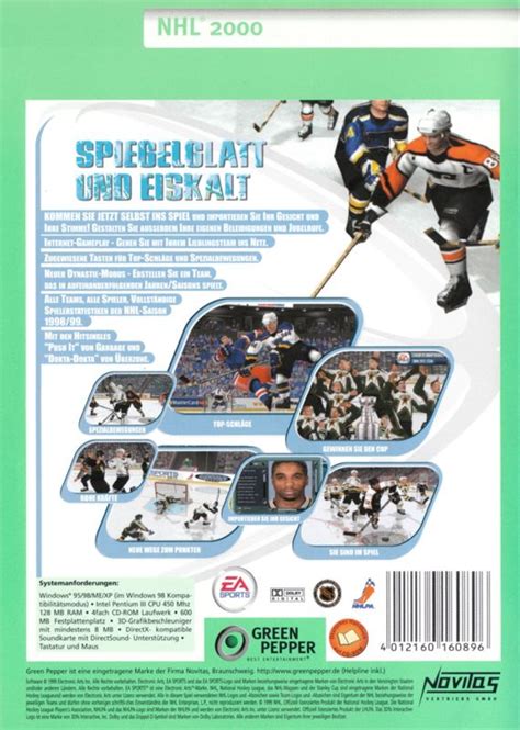 NHL 2000 cover or packaging material - MobyGames