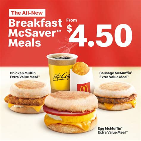 McDonald's now has Breakfast McSaver Meals and Double Filet-O-Fish Meal from $4.50 for a limited ...