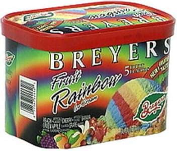 Breyers Fruit Rainbow Ice Cream - 0.5 gl, Nutrition Information | Innit