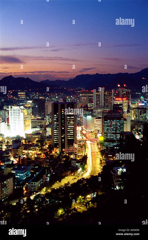 Seoul, Skyline At Night Stock Photo - Alamy