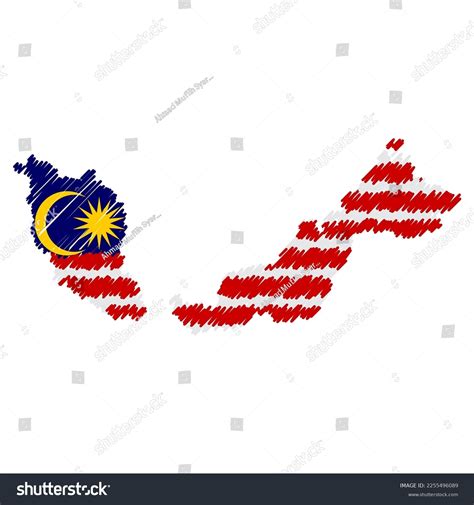 Malaysia Map Color Hand Drawn Sketch Stock Vector (Royalty Free) 2255496089 | Shutterstock