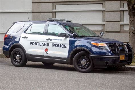 Portland Police Cars Parked Outside the Portland Justice Center ...