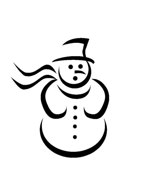 Christmas Snowman Silhouette at GetDrawings | Free download