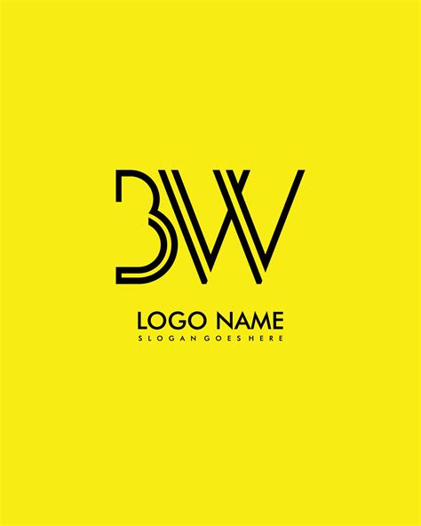 BW Initial minimalist modern abstract logo 24272671 Vector Art at Vecteezy