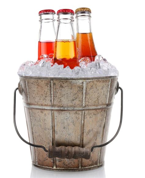 Old Bucket With Ice And Soda Pop Stock Image - Image of water, beverage: 40844979