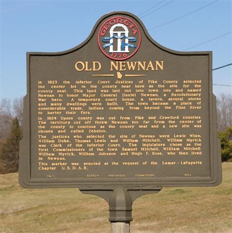 Old Newnan Marker – Georgia Historical Society