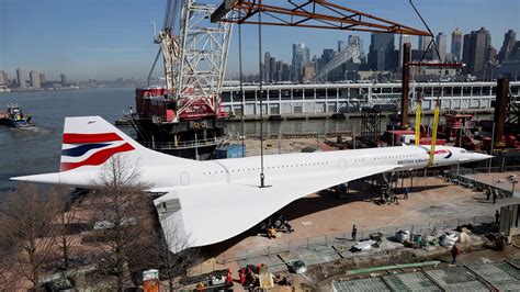 Concorde supersonic jet sets sail down New York river after months of repairs | US News | Sky News