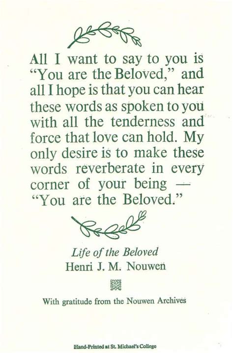 Beloved Henri Nouwen Quotes. QuotesGram