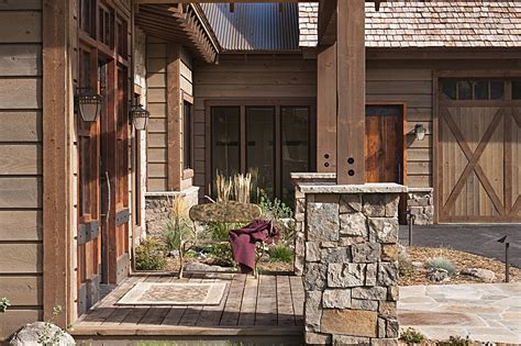 Stone, Steel, and Rustic Prefinished ranchwood™ Wood Siding and AquaFir™ Beams - Montana Timber ...